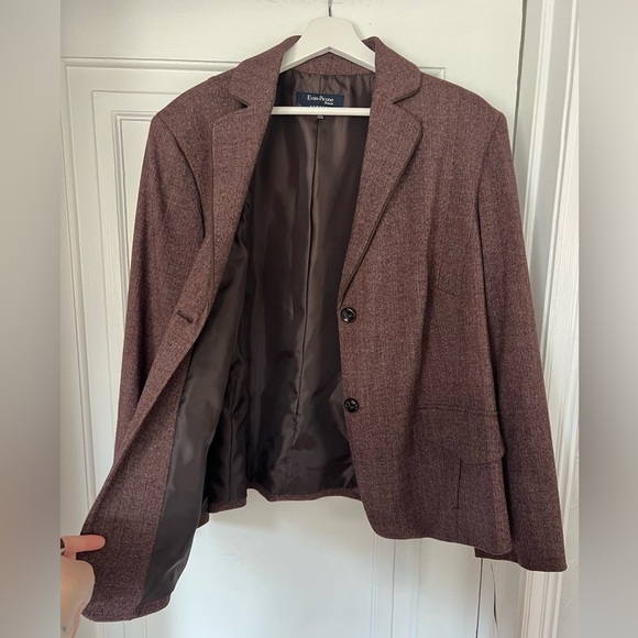 NWT Evan-Picone Women’s Blazer – Plus Size 18W, Chestnut Brown, Stretchy - Picture 11 of 11